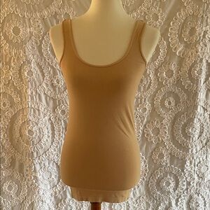 M Rena Tan Sleeveless Tank Top Cami Camisole Nude color One Size